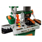 Sada náradia v kufríku + pílka, skrutkovač - zeleno-sivá